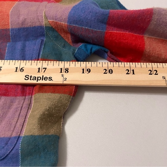Vintage 80s Arrow Brigade Multicolor Plaid Button Down Shirt-Deadstock NWT Small - Picture 8 of 9
